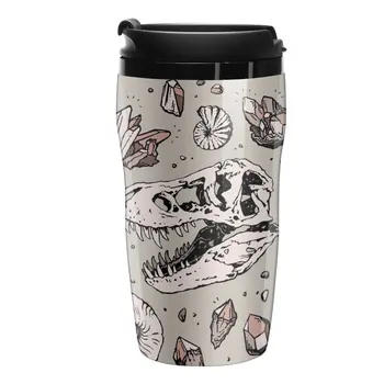 Новый Geo-rex Vortex|Розовый кварц|Череп динозавра, Ископаемое Искусство, Кофейная кружка для путешествий, Креативные чашки для кофе
